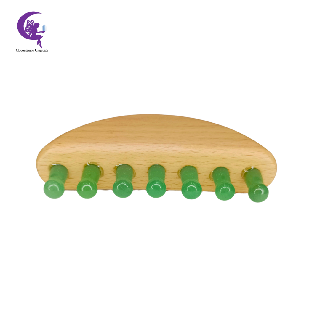 Green Aventurine Gemstone Scalp Massager - Pre-order