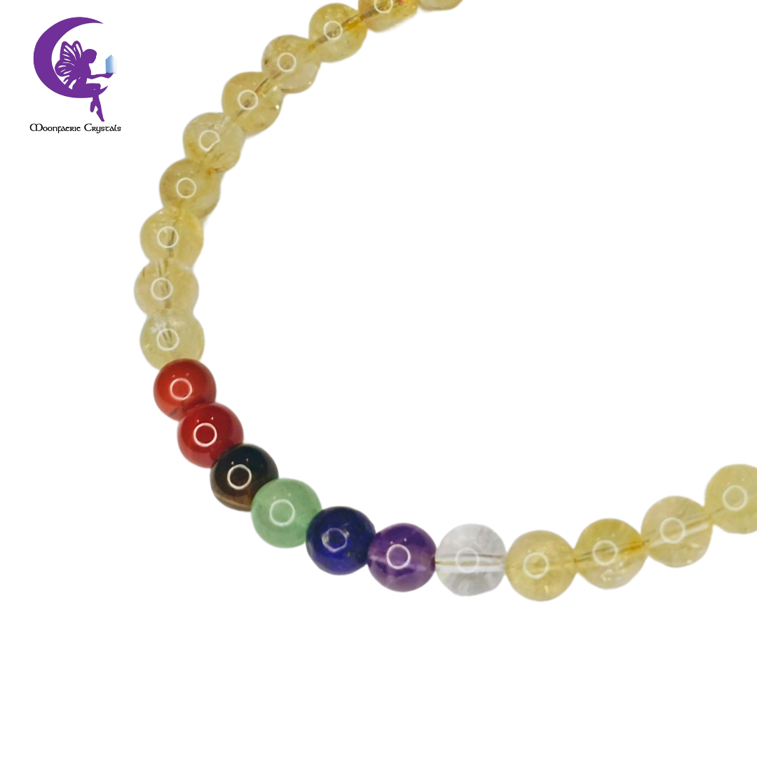 Citrine + 7 Chakra Multi-Healing Anklet
