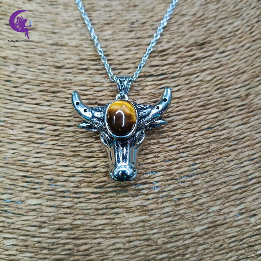 The Warrior Bull – Tiger’s Eye Necklace
