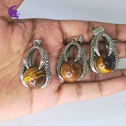Falcon Grip Tiger’s Eye Pendant