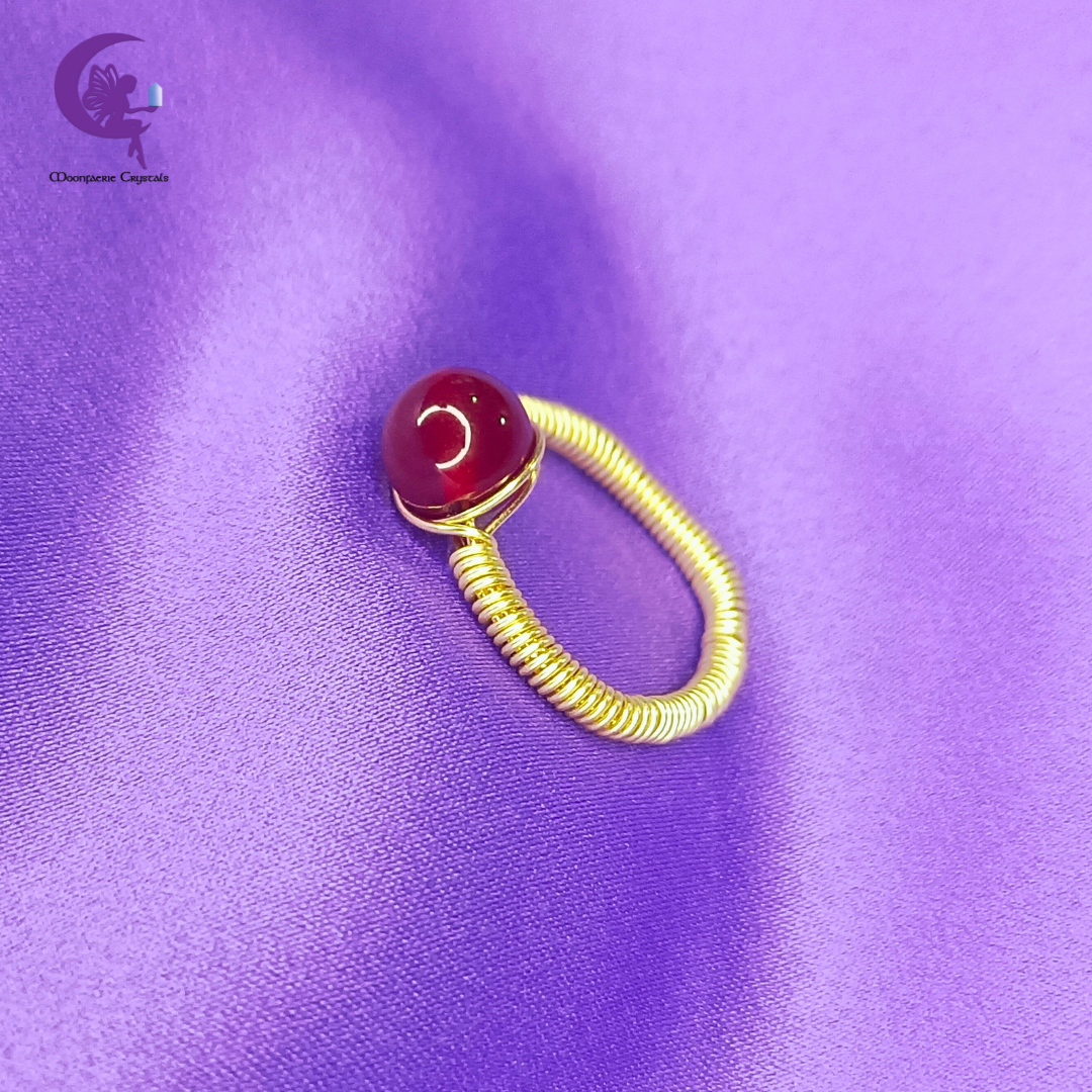 Golden Ember Carnelian Ring – Ignite Your Inner Fire