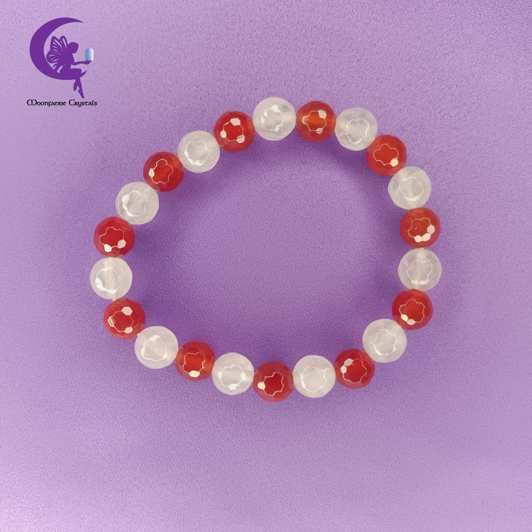 Prestige Glow Rose Quartz & Carnelian Bracelet ✨
