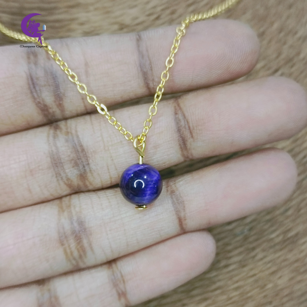 Purple Tiger’s Eye Necklace
