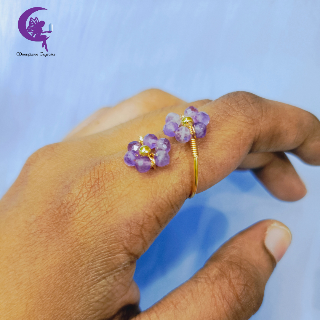 Amethyst Sundrop Bloom Ring