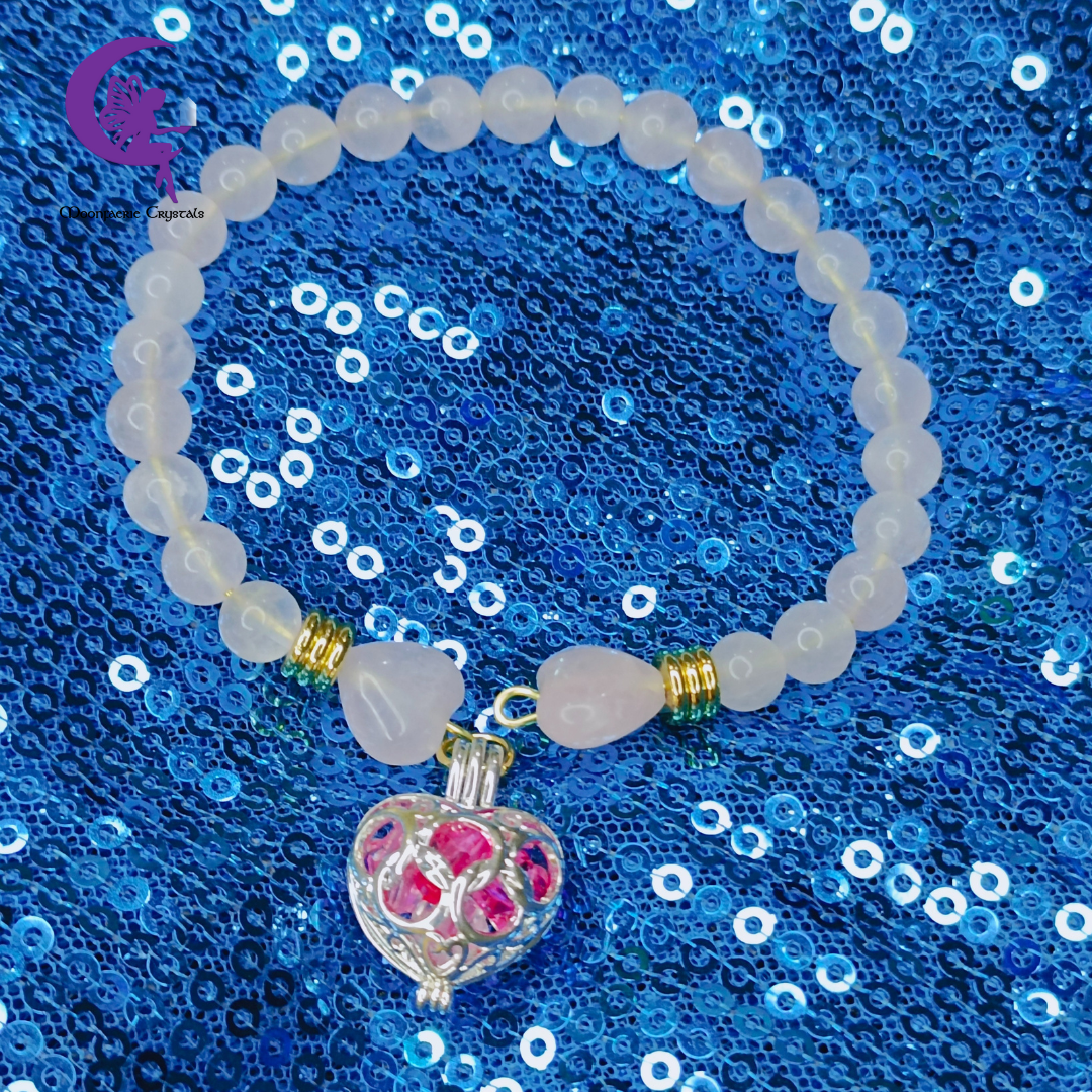 💖 Secure Your Heart Bangle - Rose Quartz