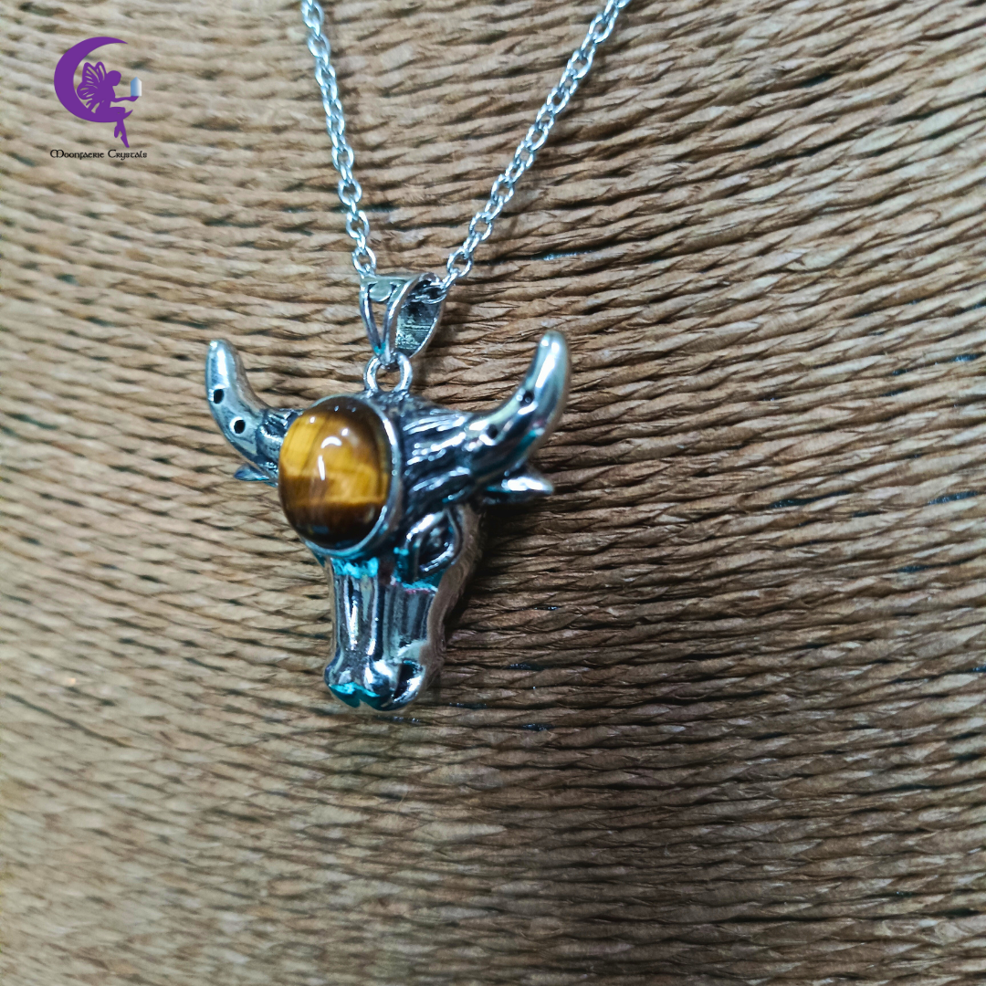 The Warrior Bull – Tiger’s Eye Necklace