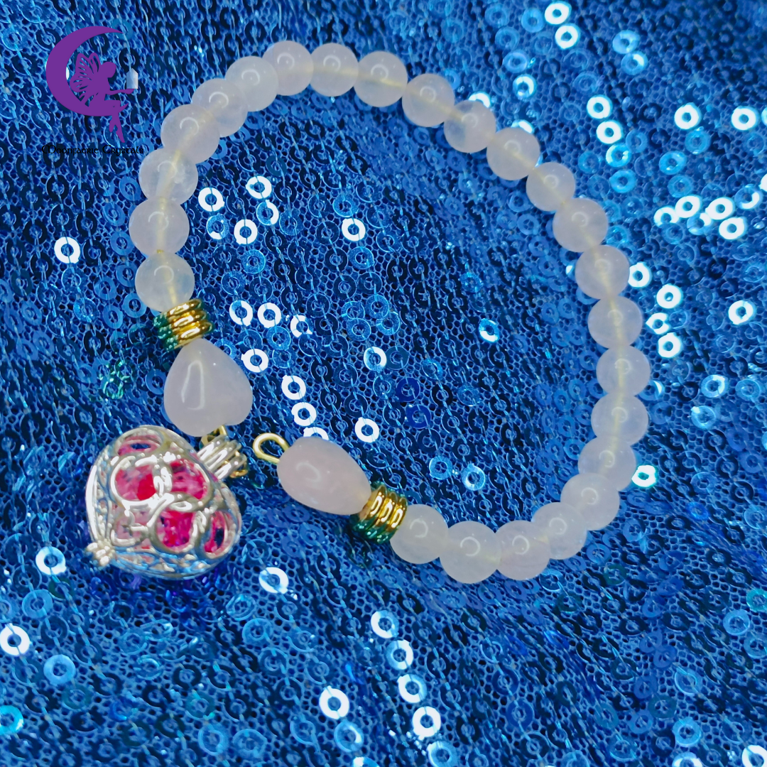 💖 Secure Your Heart Bangle - Rose Quartz