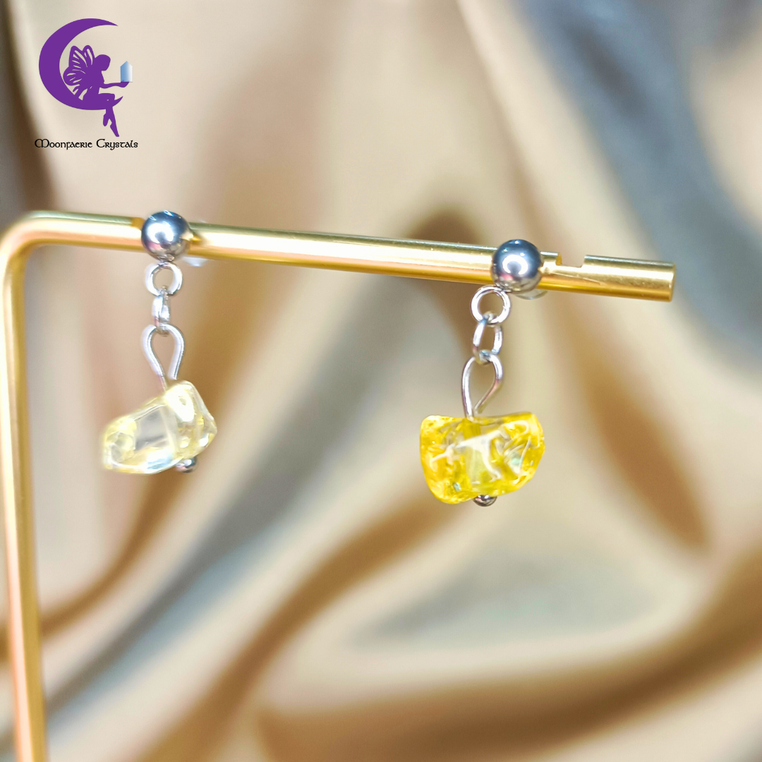 Abundance Magnet Citrine Chip Earrings