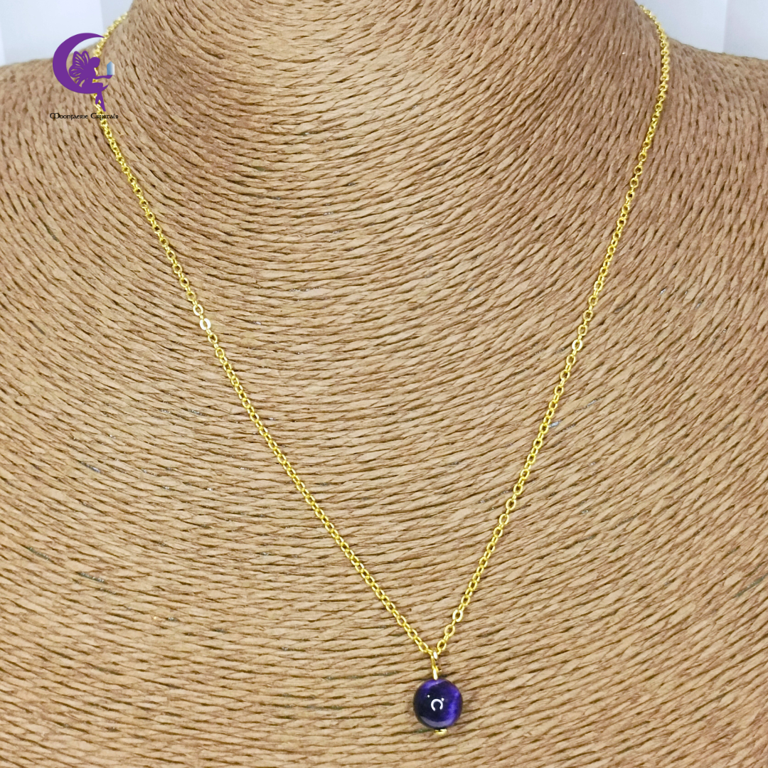 Purple Tiger’s Eye Necklace