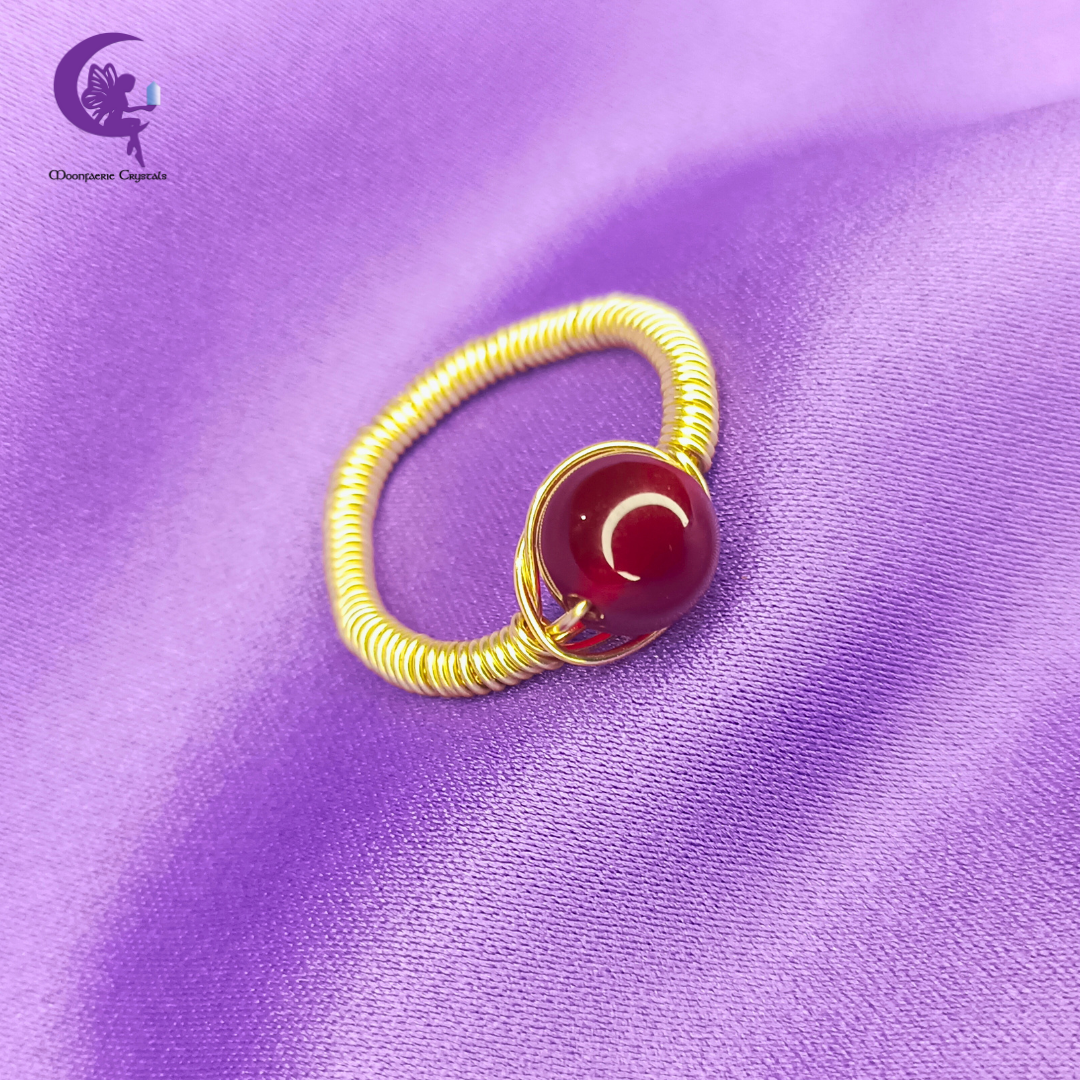 Golden Ember Carnelian Ring – Ignite Your Inner Fire