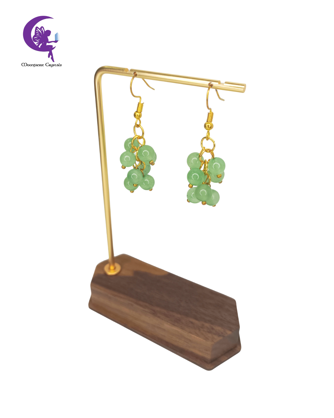 Tree of Abundance Green Aventurine Earrings