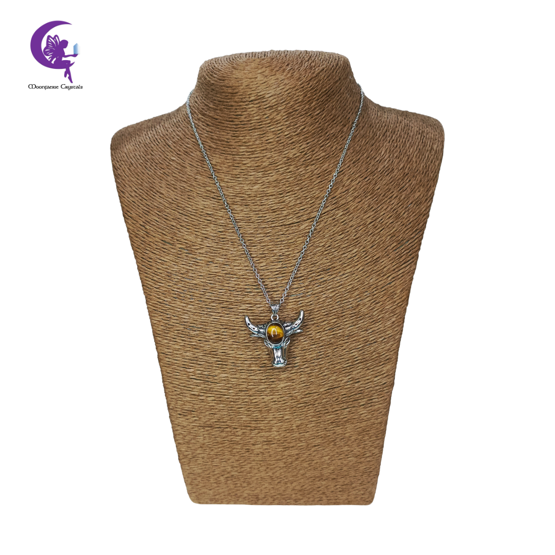 The Warrior Bull – Tiger’s Eye Necklace