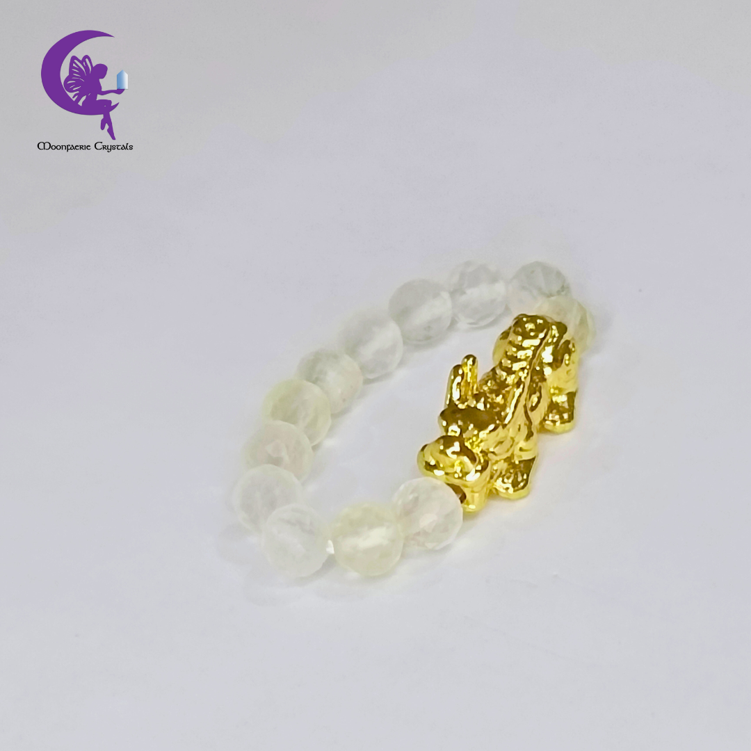 Moonfaerie Golden Pathseer Citrine Pi Xiu Ring