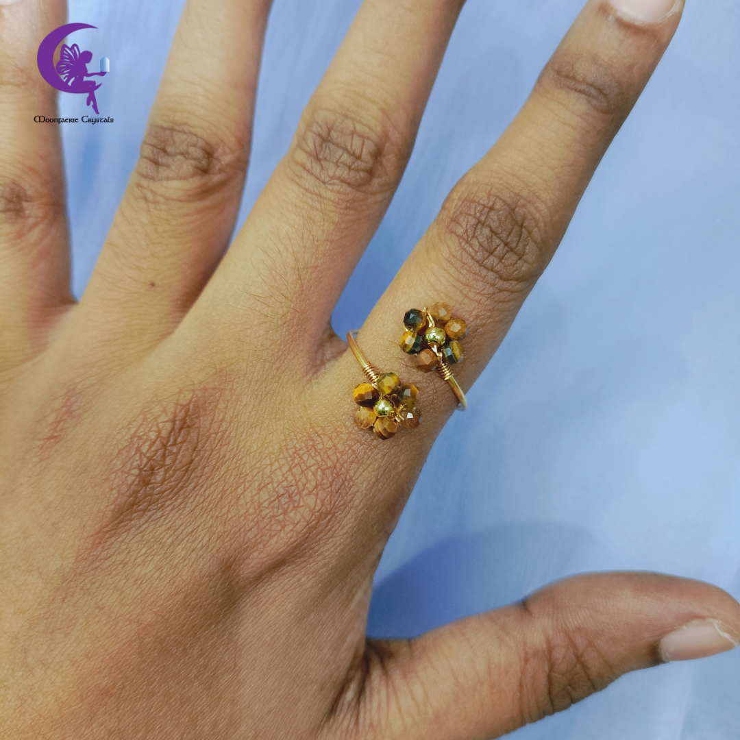 Tiger's Eye Sundrop Bloom Ring