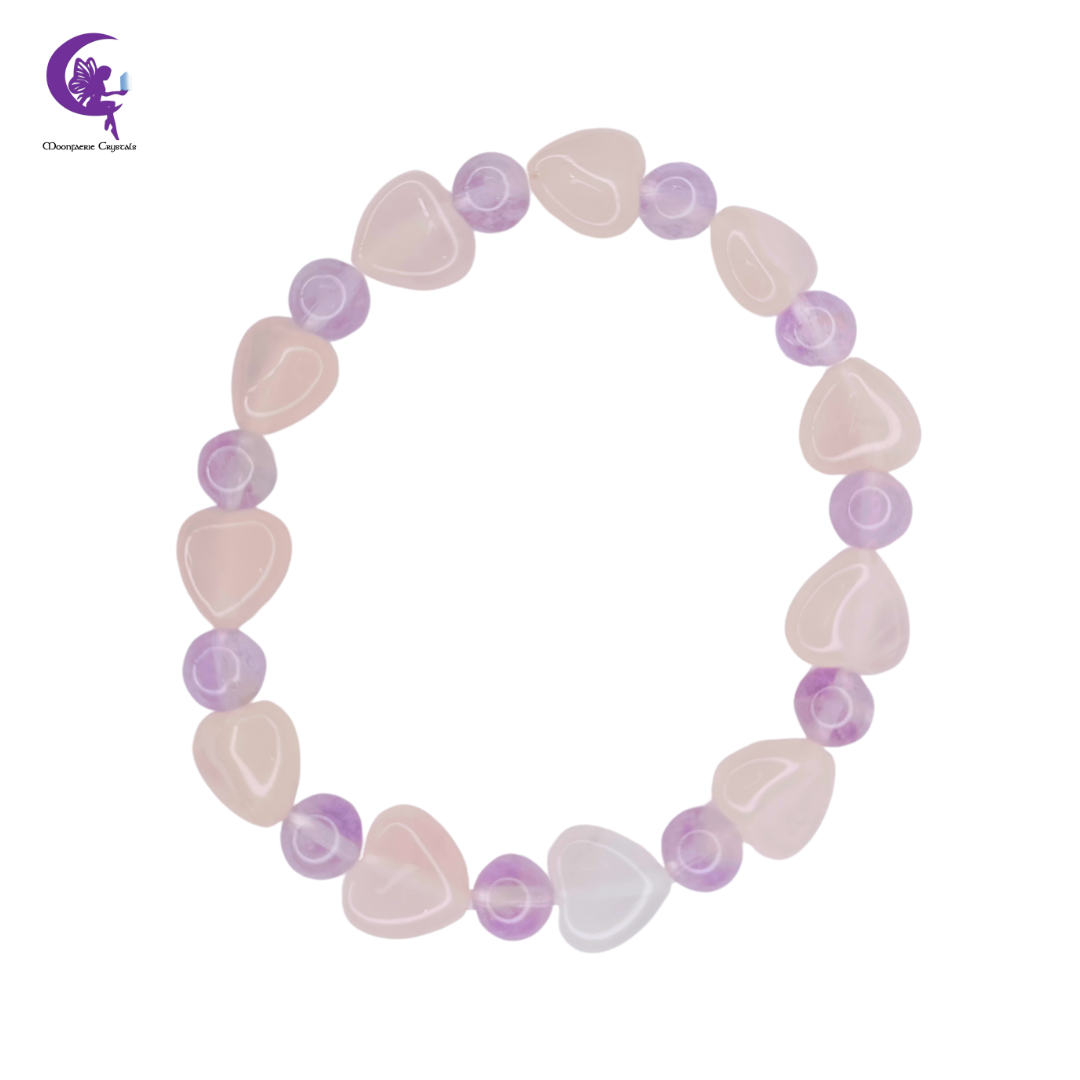 Infinite Love Bracelet - Rose Quartz & Amethyst - Pre-order