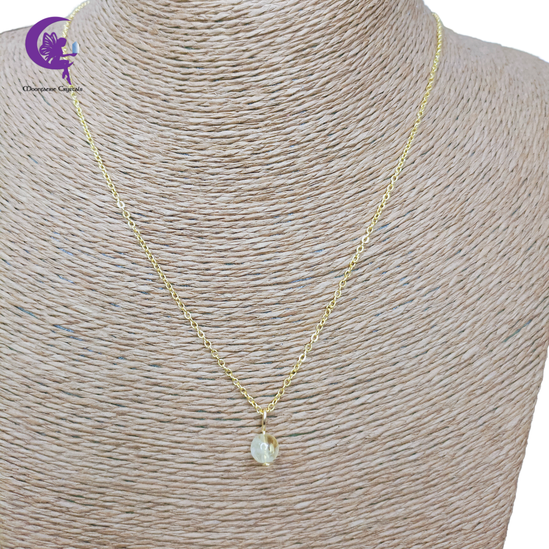 Mini Sun Citrine Necklace