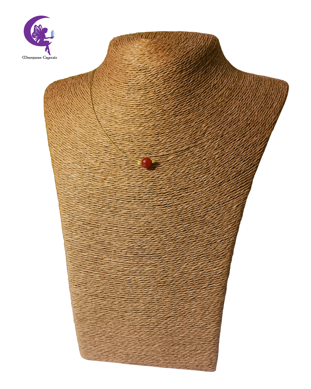 Carnelian Invisible Chain Necklace
