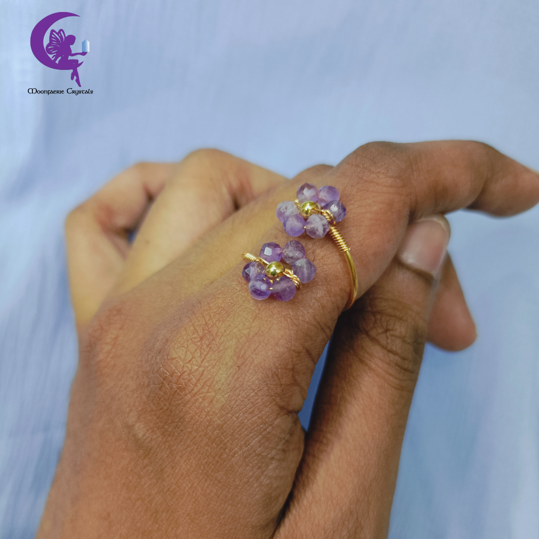 Amethyst Sundrop Bloom Ring