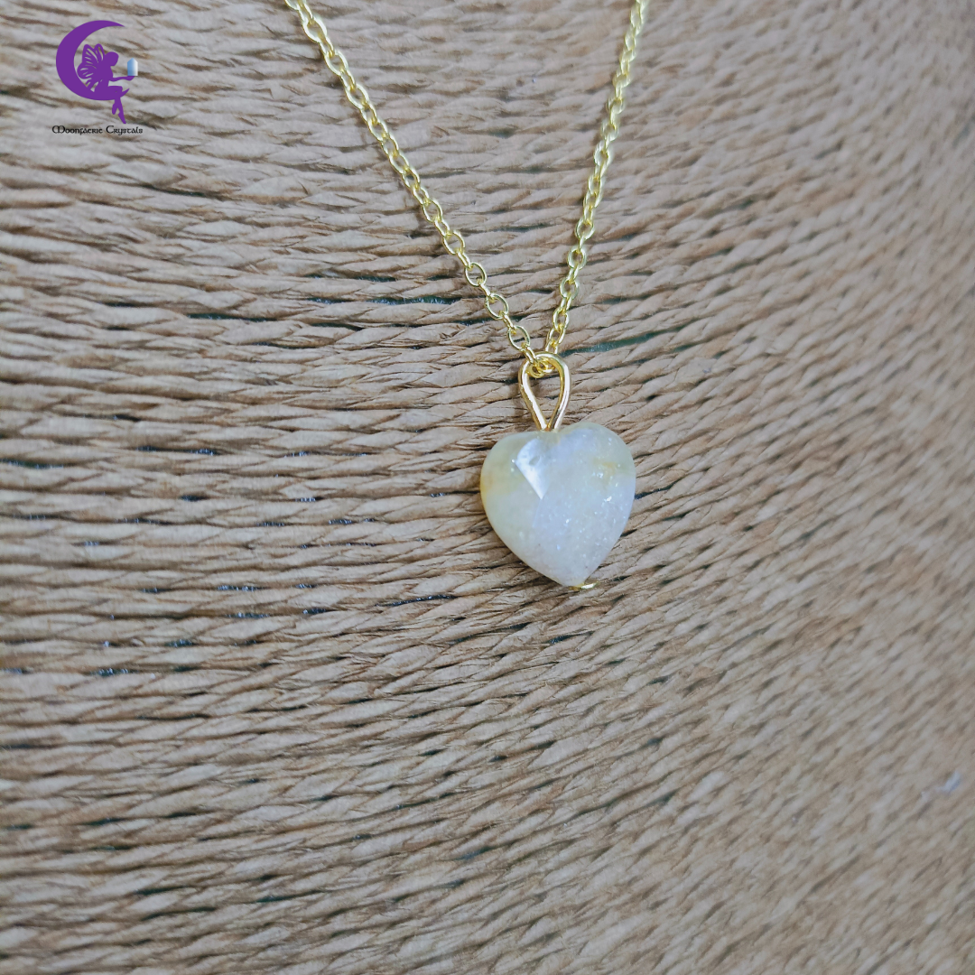 Citrine Heart Necklace - Spark Your Inner Sunshine