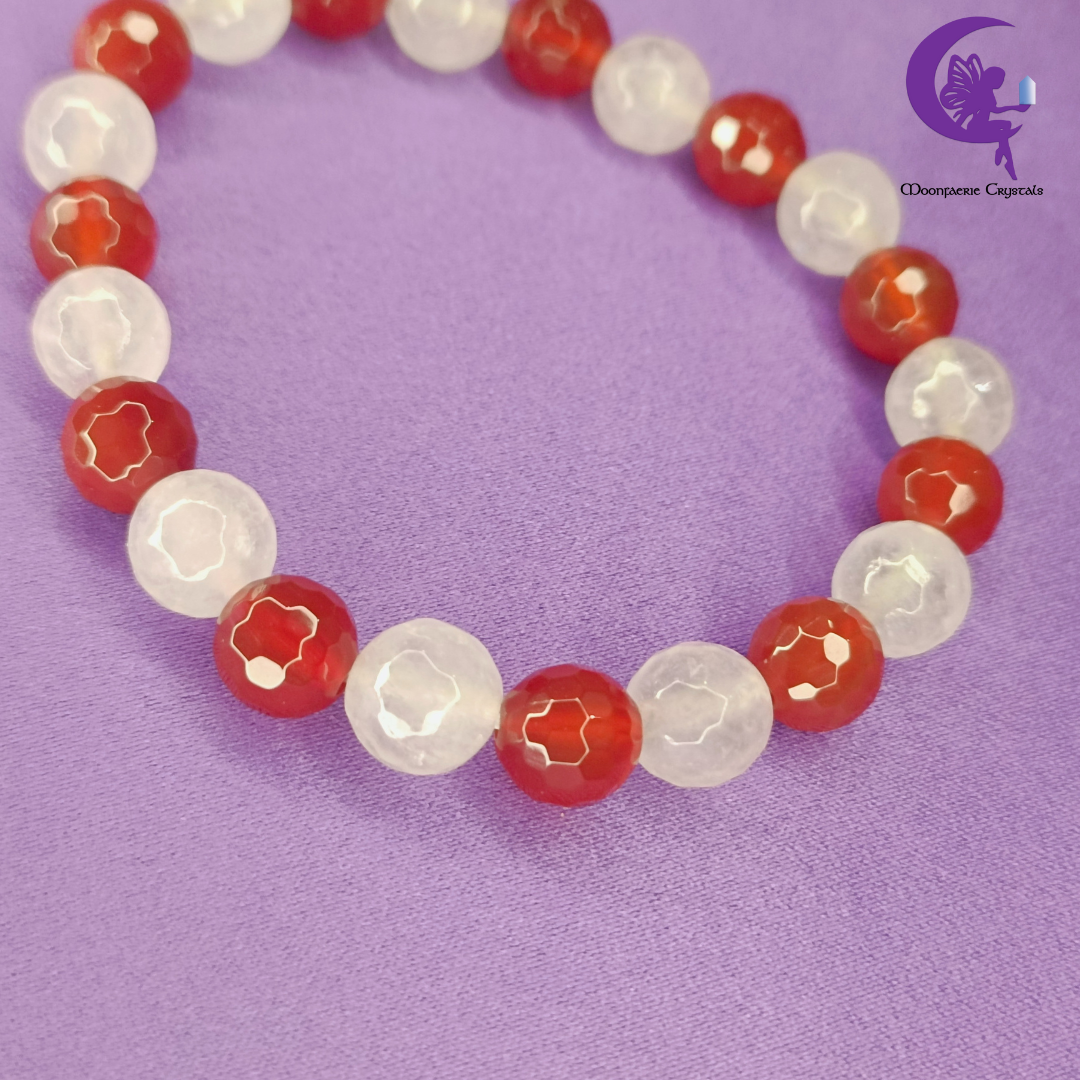 Prestige Glow Rose Quartz & Carnelian Bracelet ✨