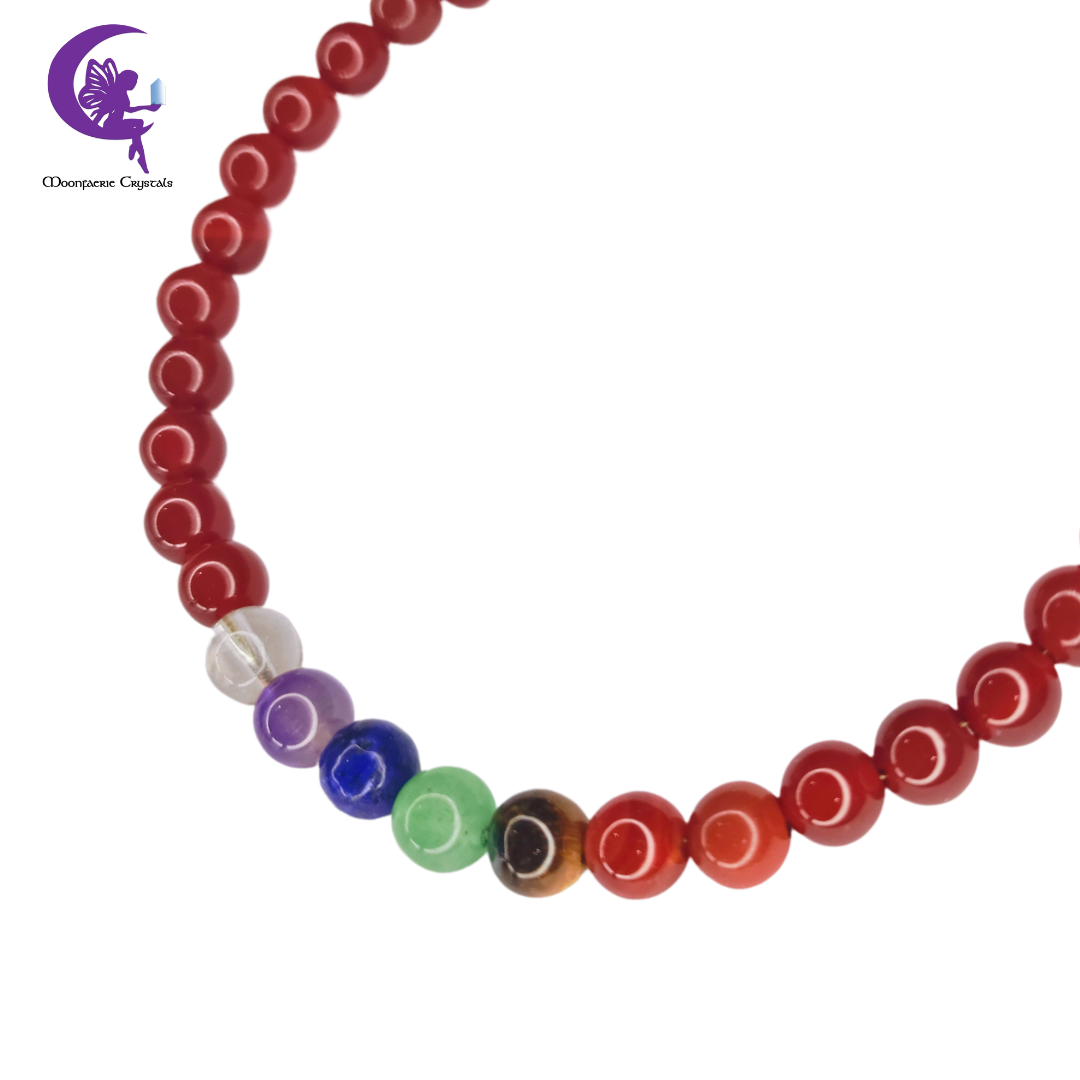 Carnelian + 7 Chakra Multi-Healing Anklet