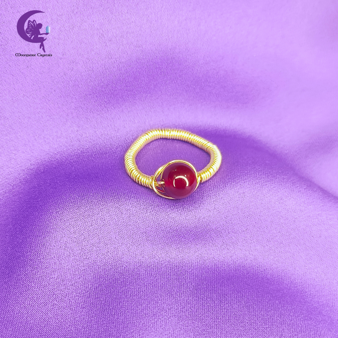 Golden Ember Carnelian Ring – Ignite Your Inner Fire