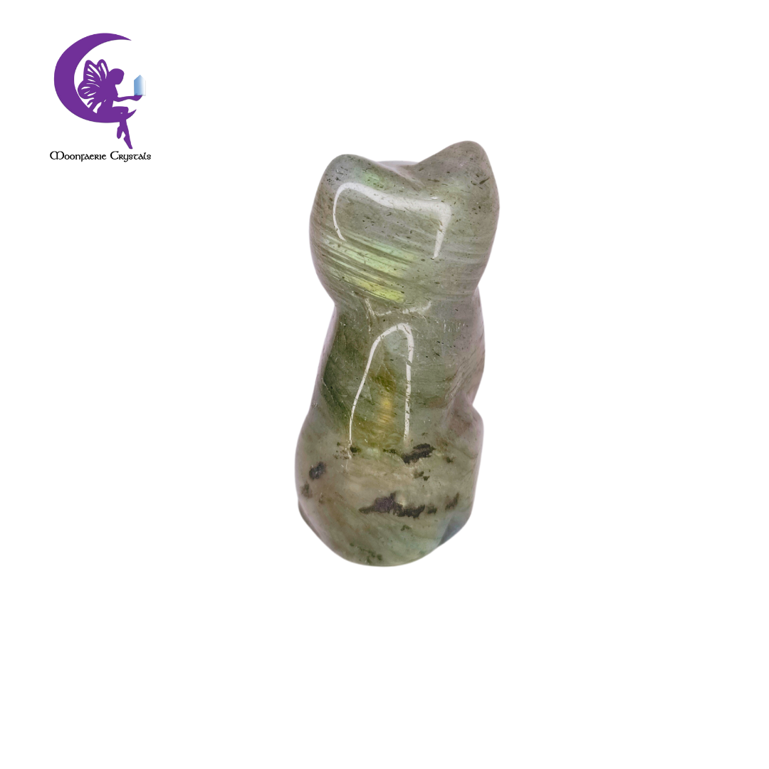 Labradorite Cat Sculpture