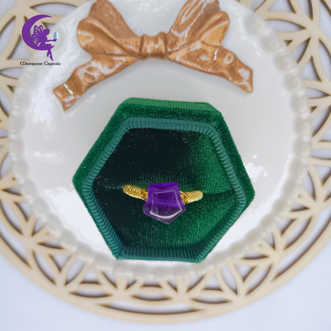 Amethyst Star Ring