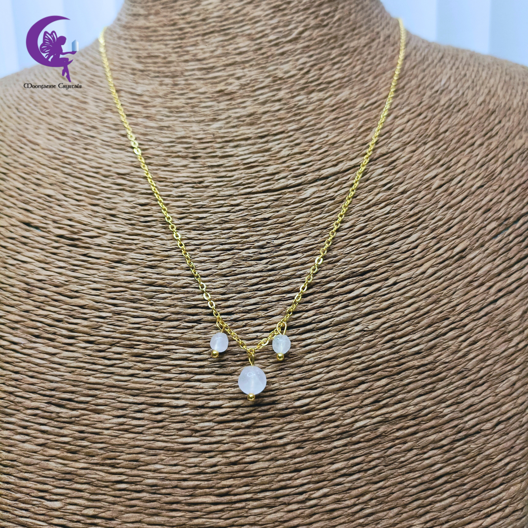 Rose Quartz Morning Mist Necklace