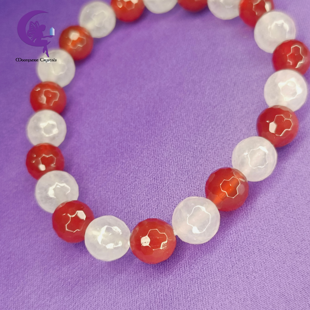 Prestige Glow Rose Quartz & Carnelian Bracelet ✨