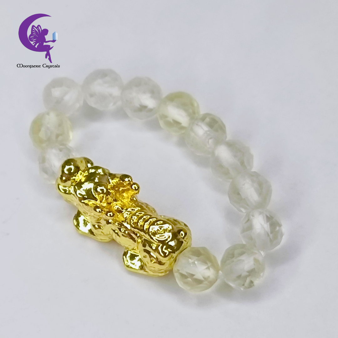 Moonfaerie Golden Pathseer Citrine Pi Xiu Ring