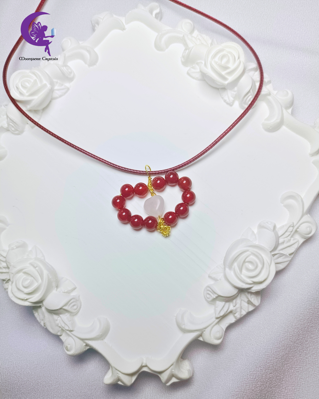 My Dear Necklace – Rose Quartz & Carnelian