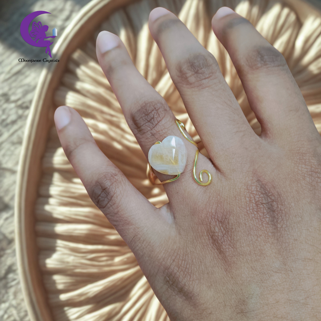 Solar Plexus Chakra Healer Ring- Citrine