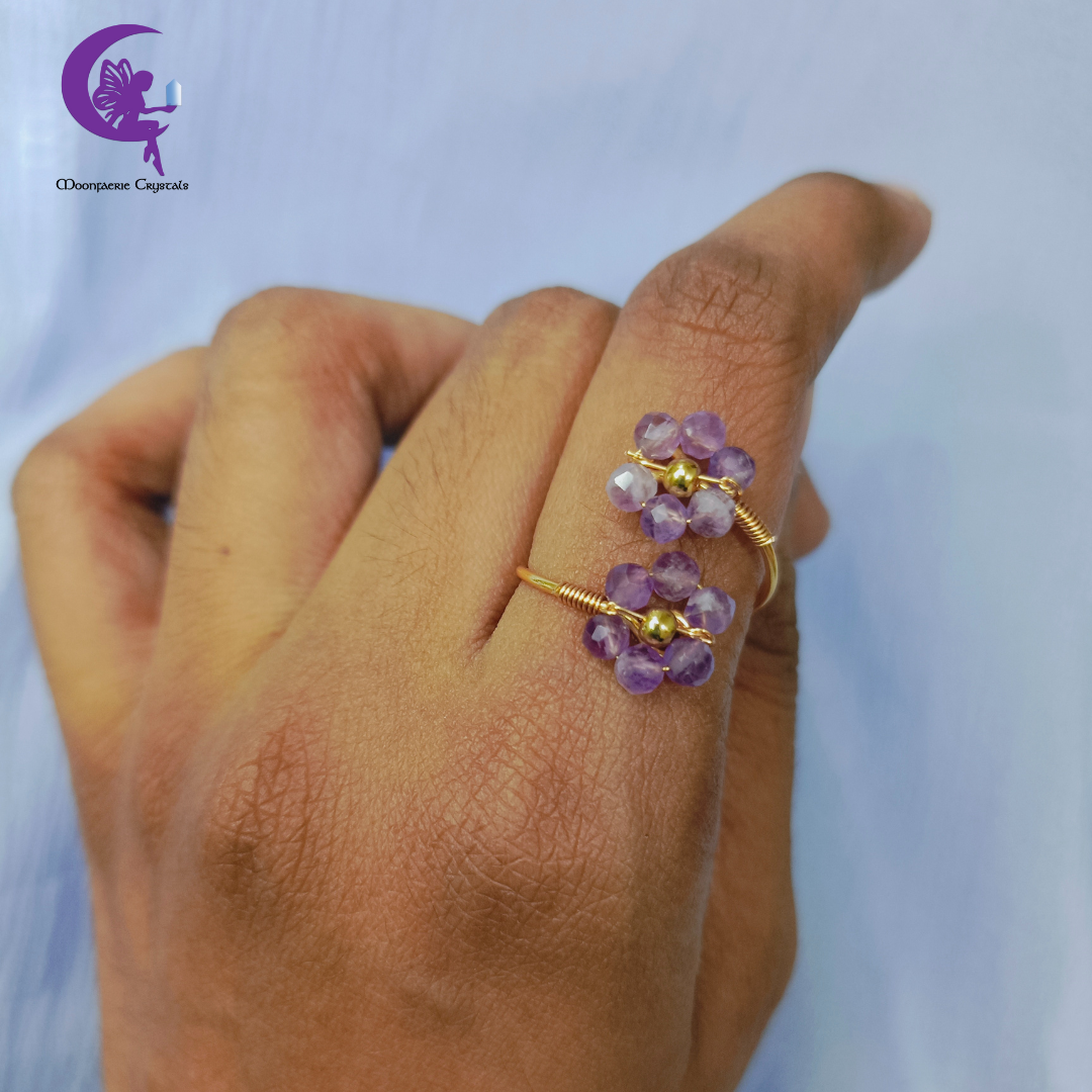 Amethyst Sundrop Bloom Ring
