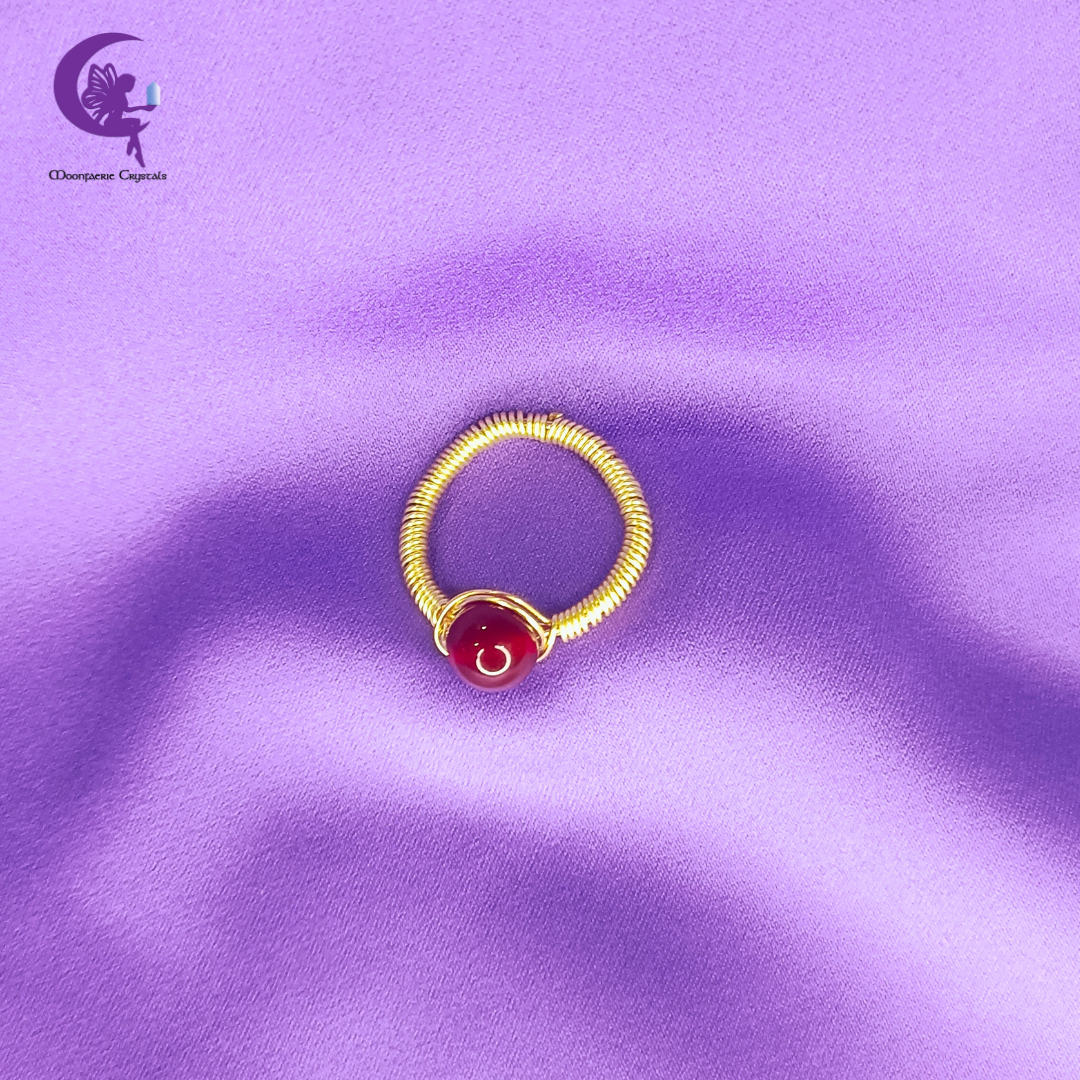 Golden Ember Carnelian Ring – Ignite Your Inner Fire