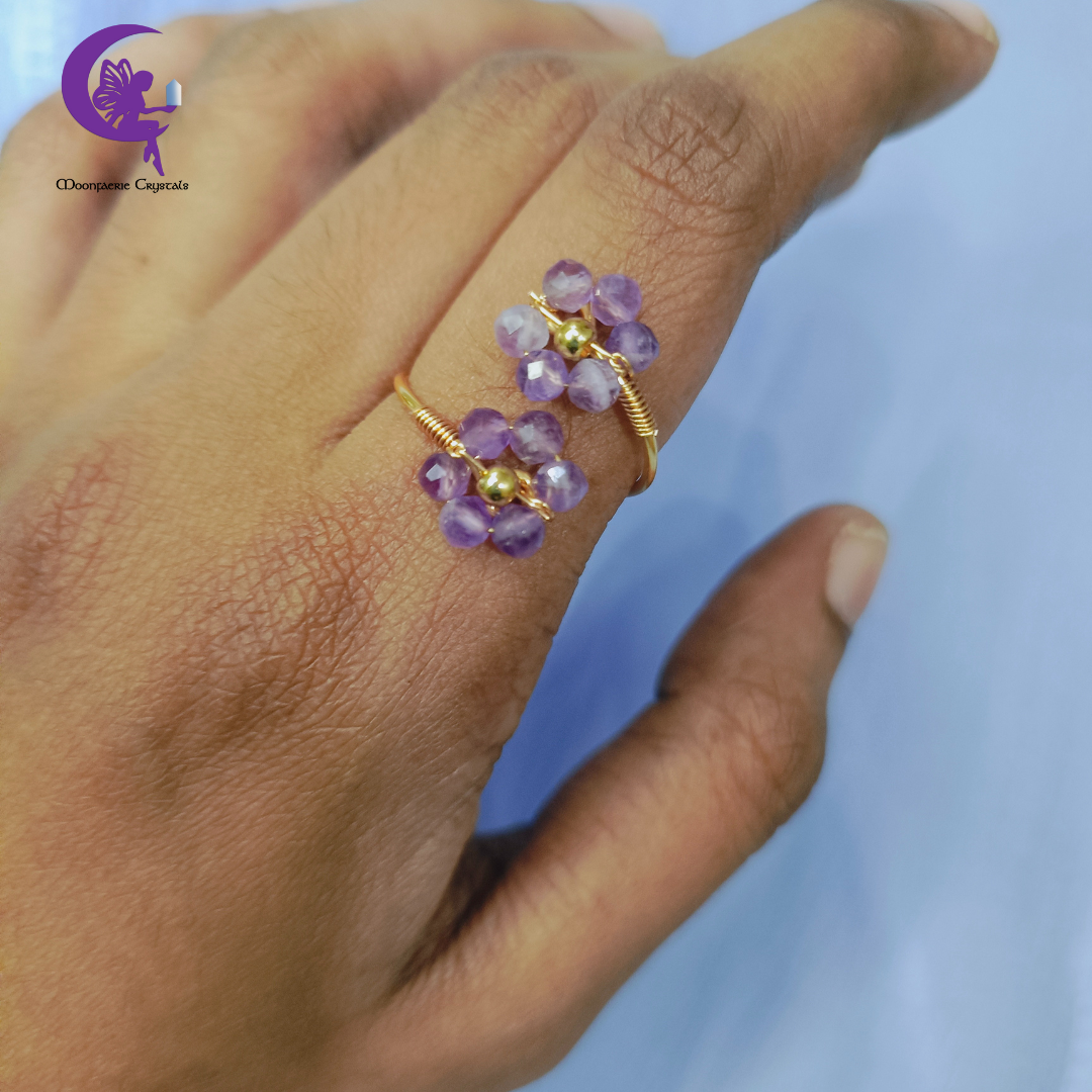 Amethyst Sundrop Bloom Ring