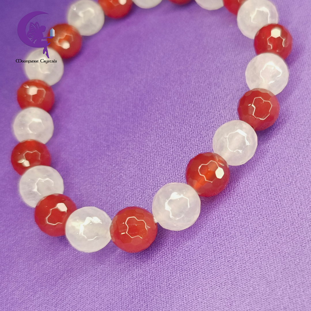 Prestige Glow Rose Quartz & Carnelian Bracelet ✨