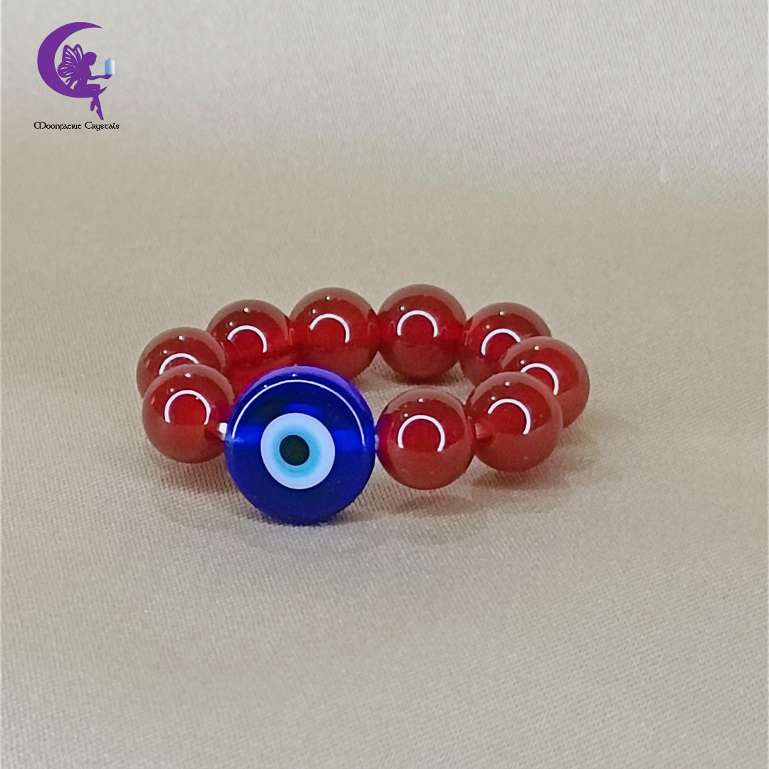 Evil Eye Gemstone Beaded Ring