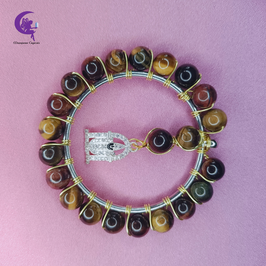 Divine Serenity - Tiger's Eye Lord Tirupathi Pendant