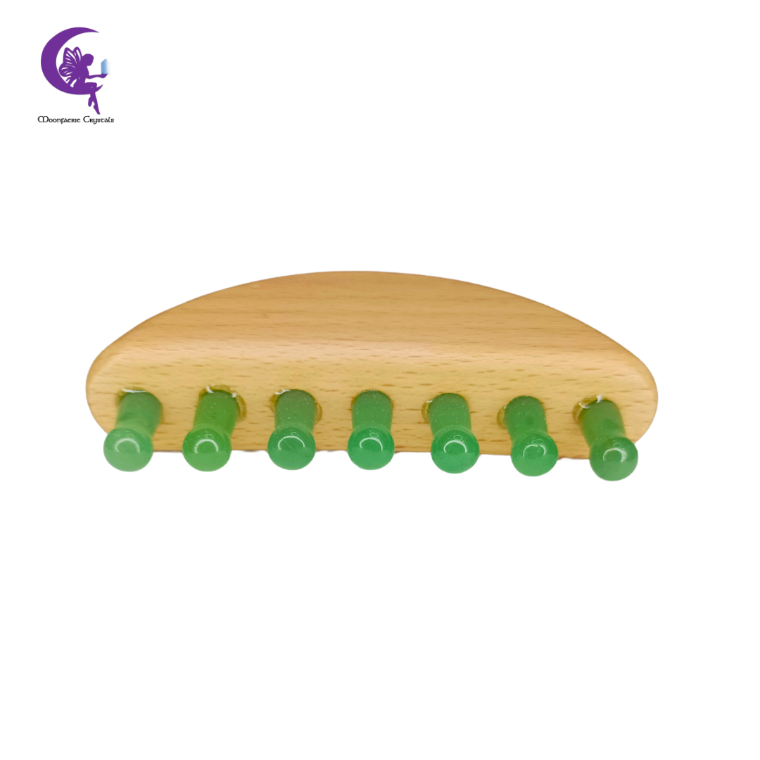 Green Aventurine Gemstone Scalp Massager