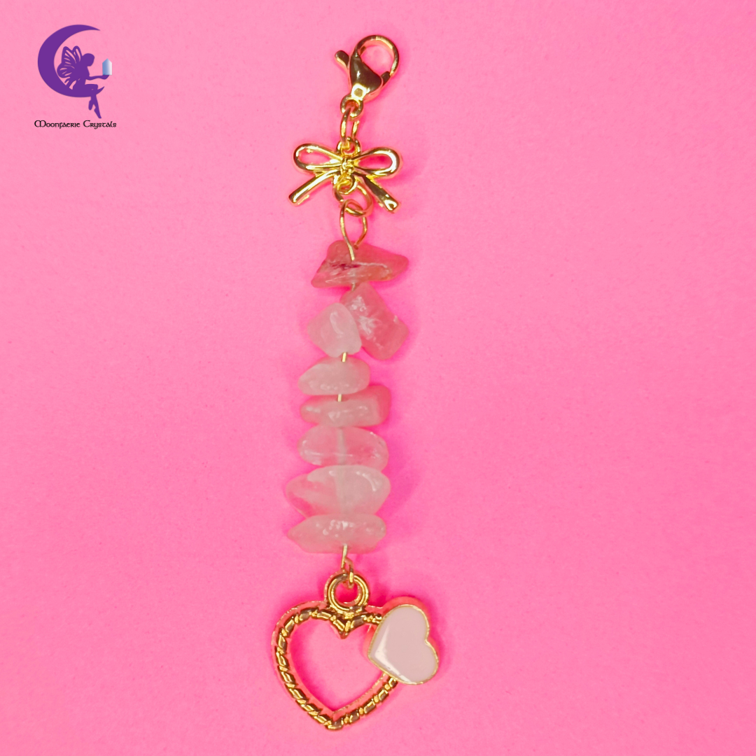 Royal Rose Quartz Princess Keyrings