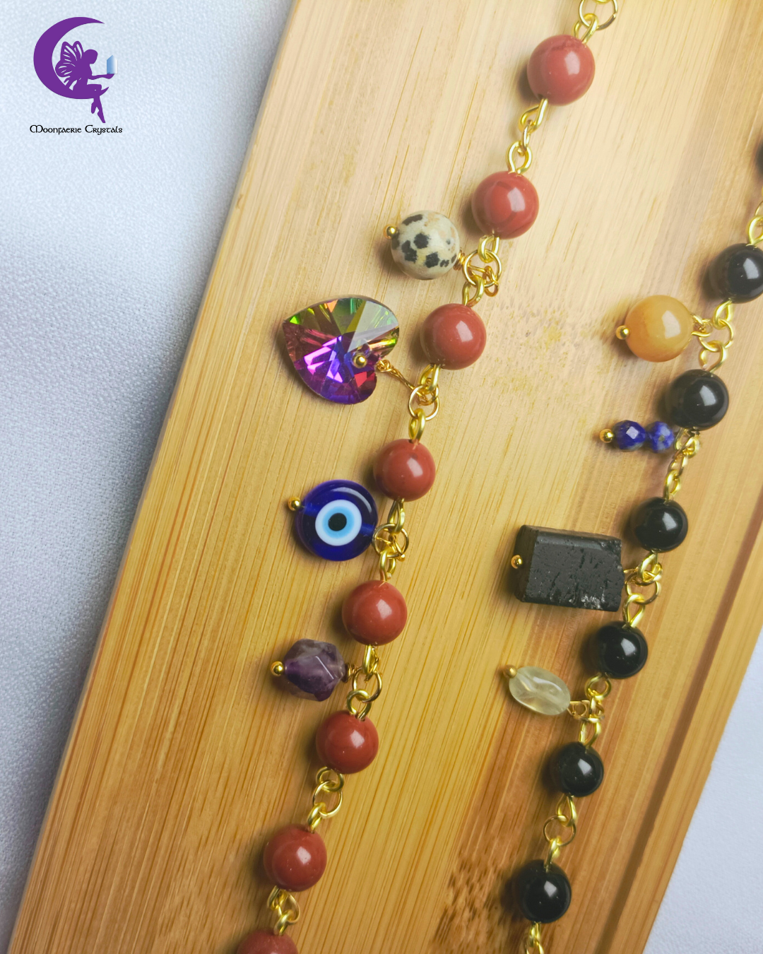 Gemstone Charm Soup Bracelet Collection