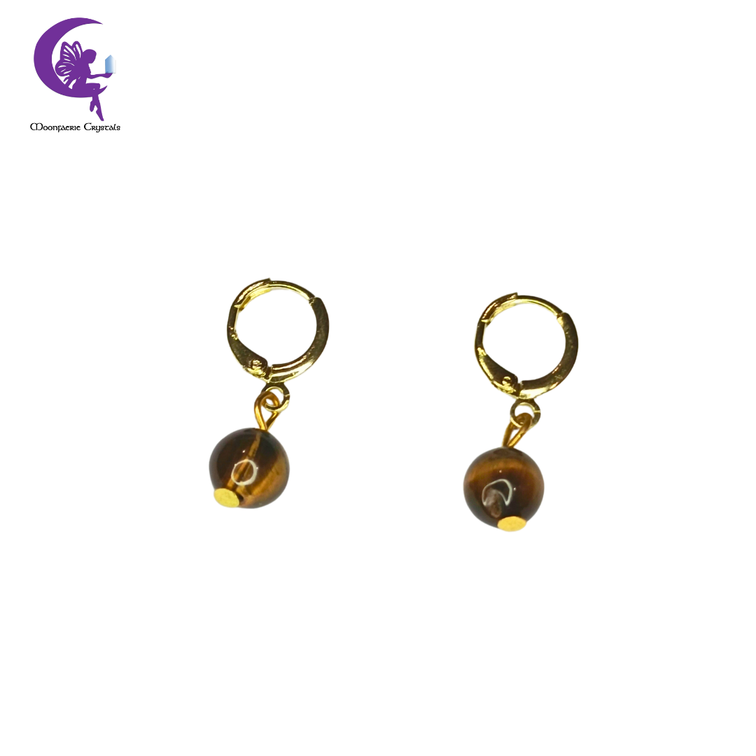 Tiger's Eye Leverback Earrings