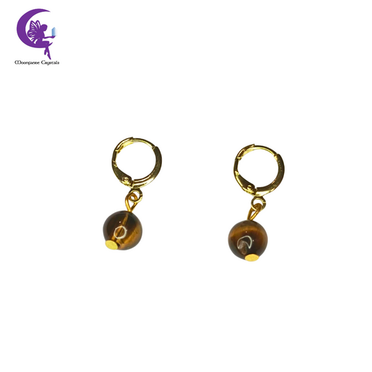 Tiger's Eye Leverback Earrings