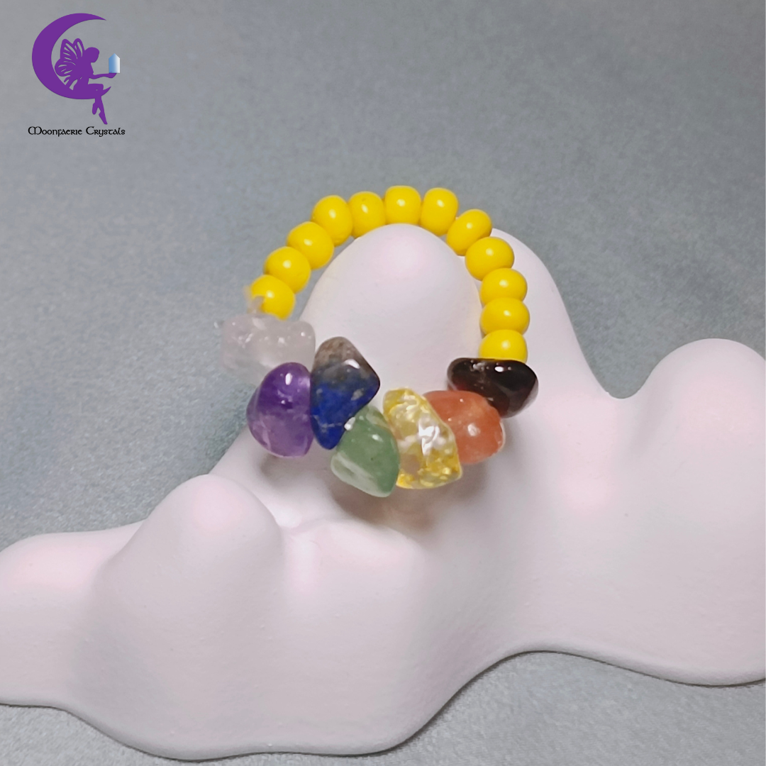 7 Chakra Gemstone Color Pop Ring