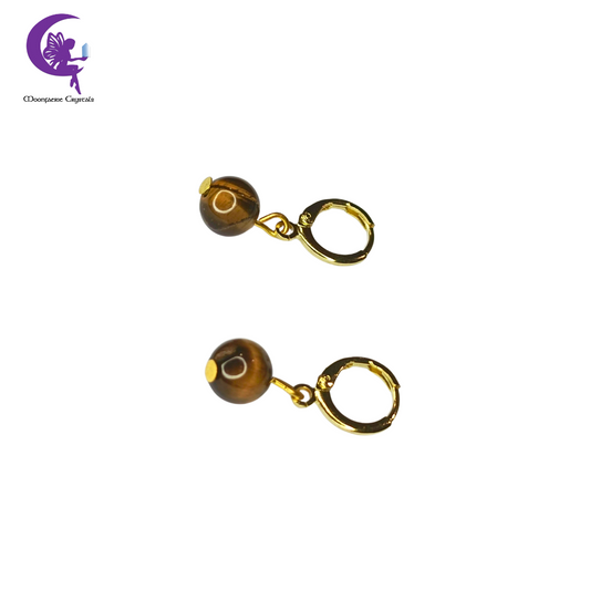 Tiger's Eye Leverback Earrings