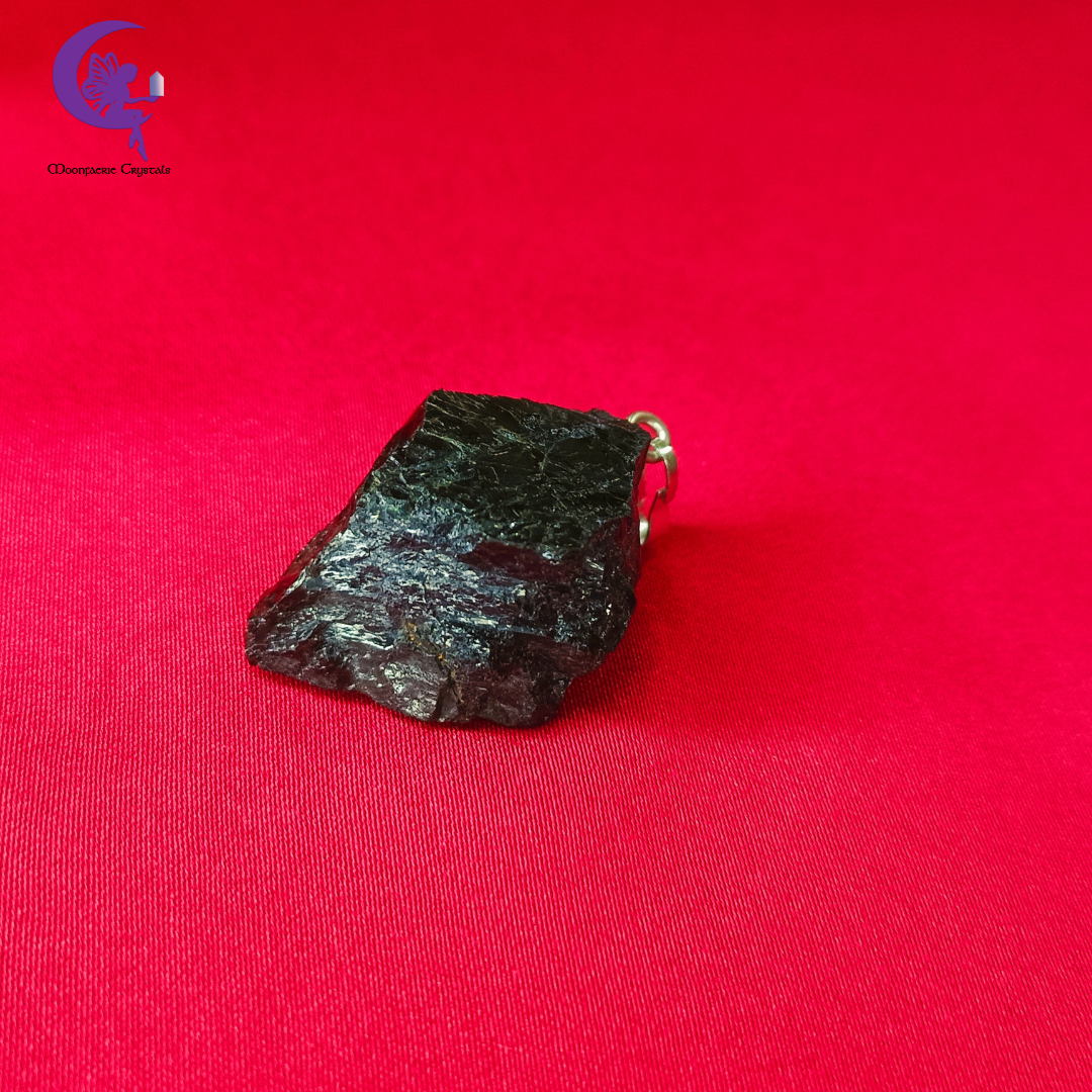 Raw Black Tourmaline Pendant