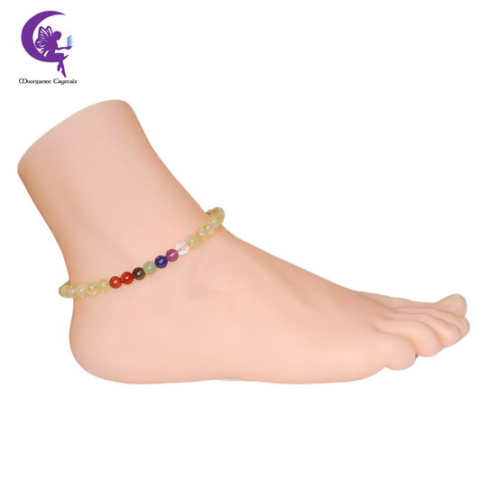 Citrine + 7 Chakra Multi-Healing Anklet - Pre-order