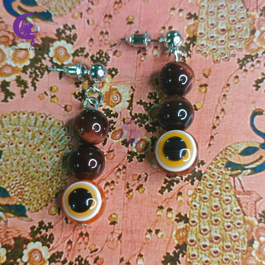 Red Tiger's Eye + Brown Evil Eye