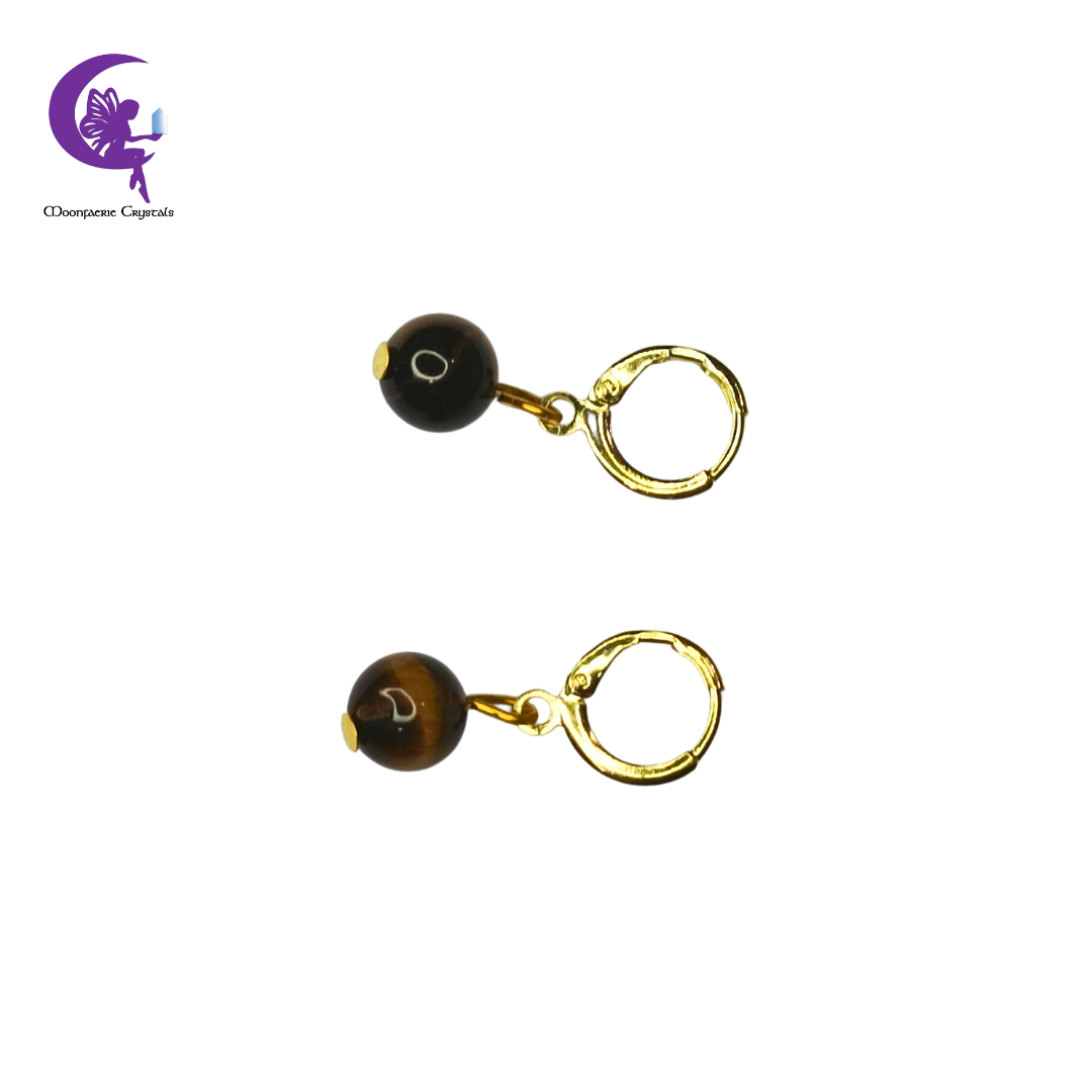 Tiger's Eye Leverback Earrings